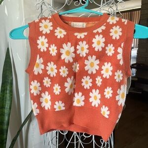 Altar'd State Orange and White Vest